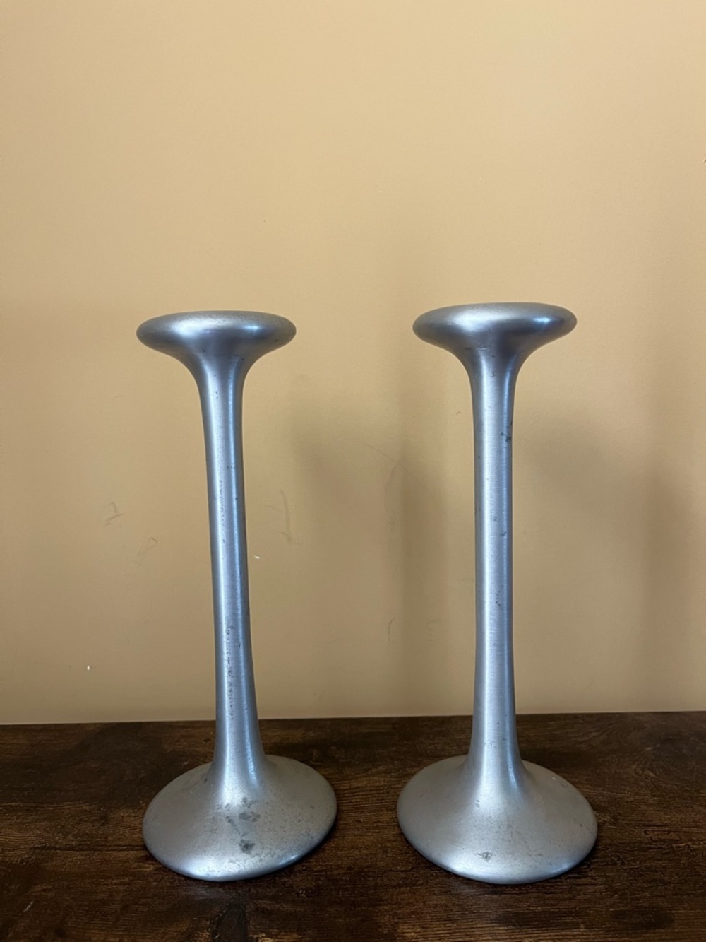 Vintage Ikea Kayla Carl Ojerstam 10” Candlestick Candle Holder Set of Two
